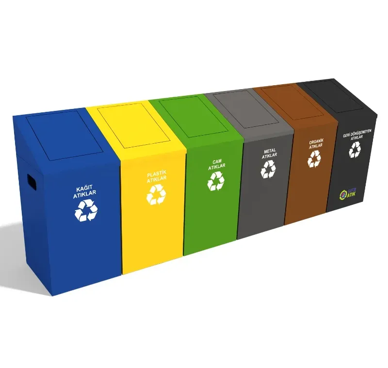 6 lı Geri Dönüşüm Çöp Kovası -GDK-6035-A