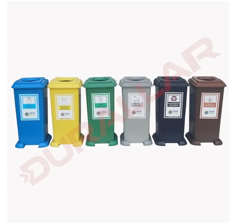 6 lı Plastik 70 Litre Sıfır Atık Kutusu Seti -GDK-7019