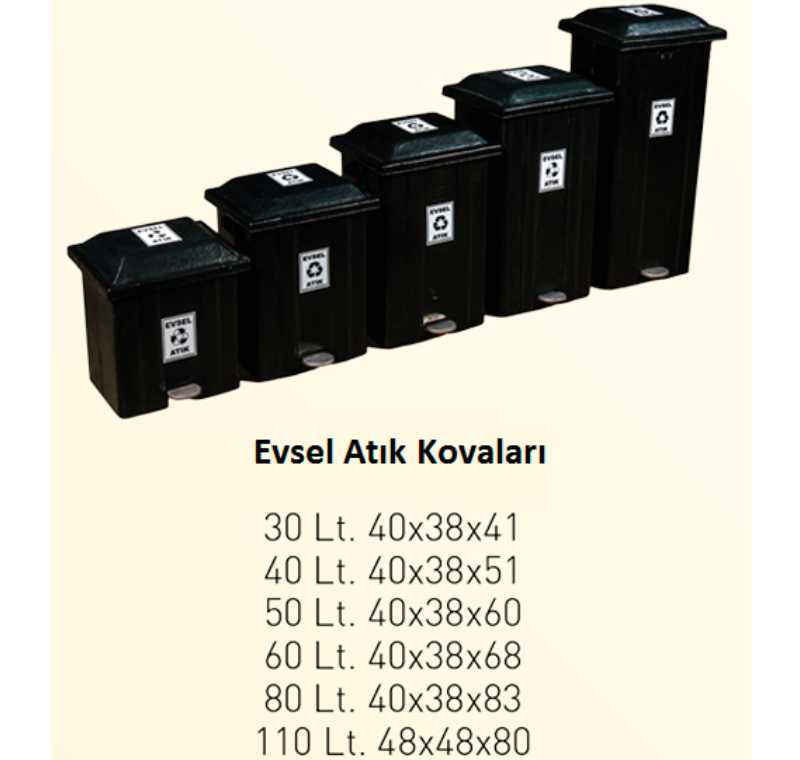 Pedallı Evsel Atık Kovaları