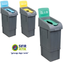 80 Lt Sıfır Atık Çöp Kutuları